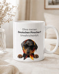 Deutscher Pinscher Tasse · Ohne meinen Pinscher? Unwahrscheinlich · Lustige Hundetasse