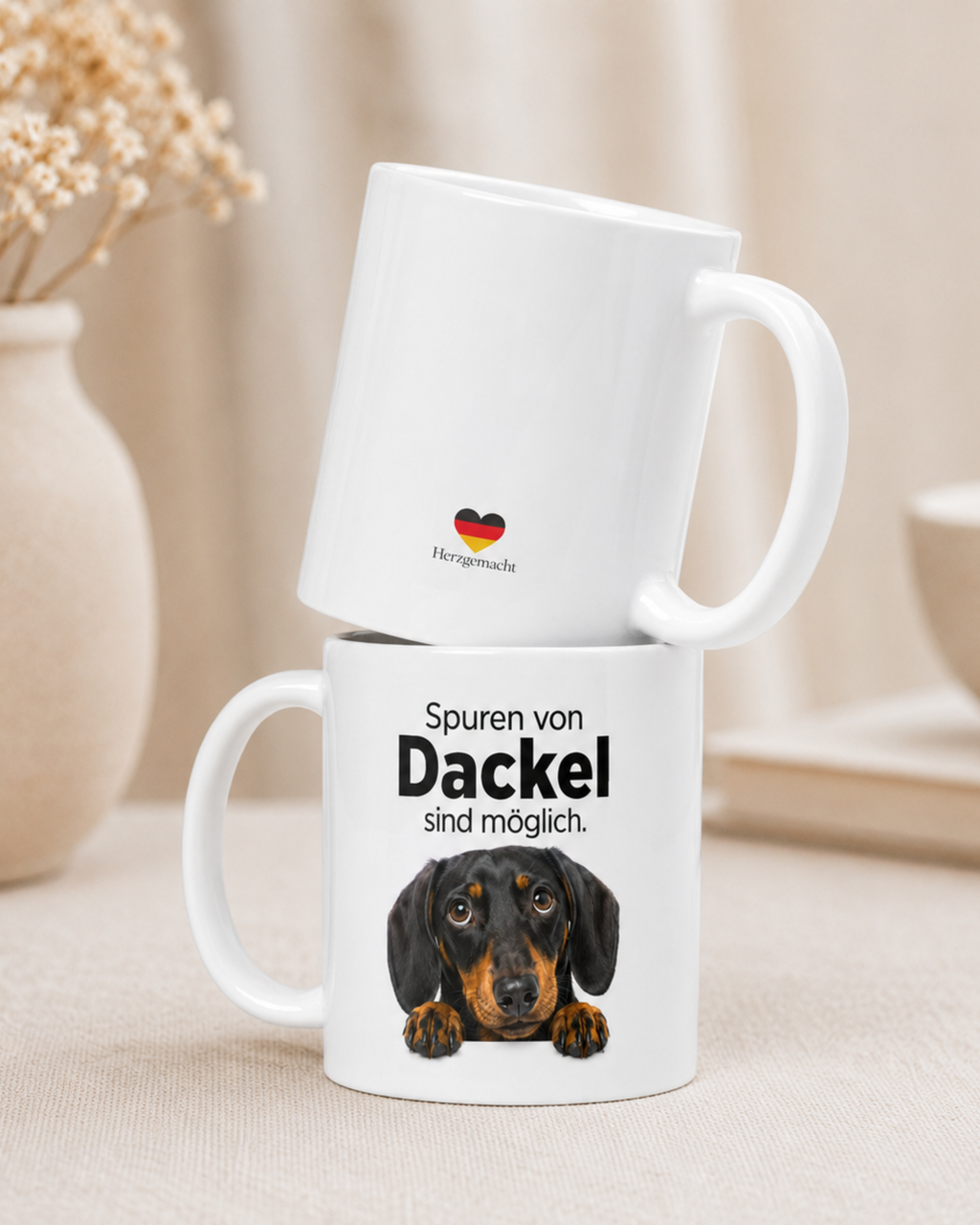 Dackel Tasse · Spuren von Dackel sind möglich · Lustige Hundetasse