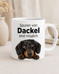Dackel Tasse · Spuren von Dackel sind möglich · Lustige Hundetasse